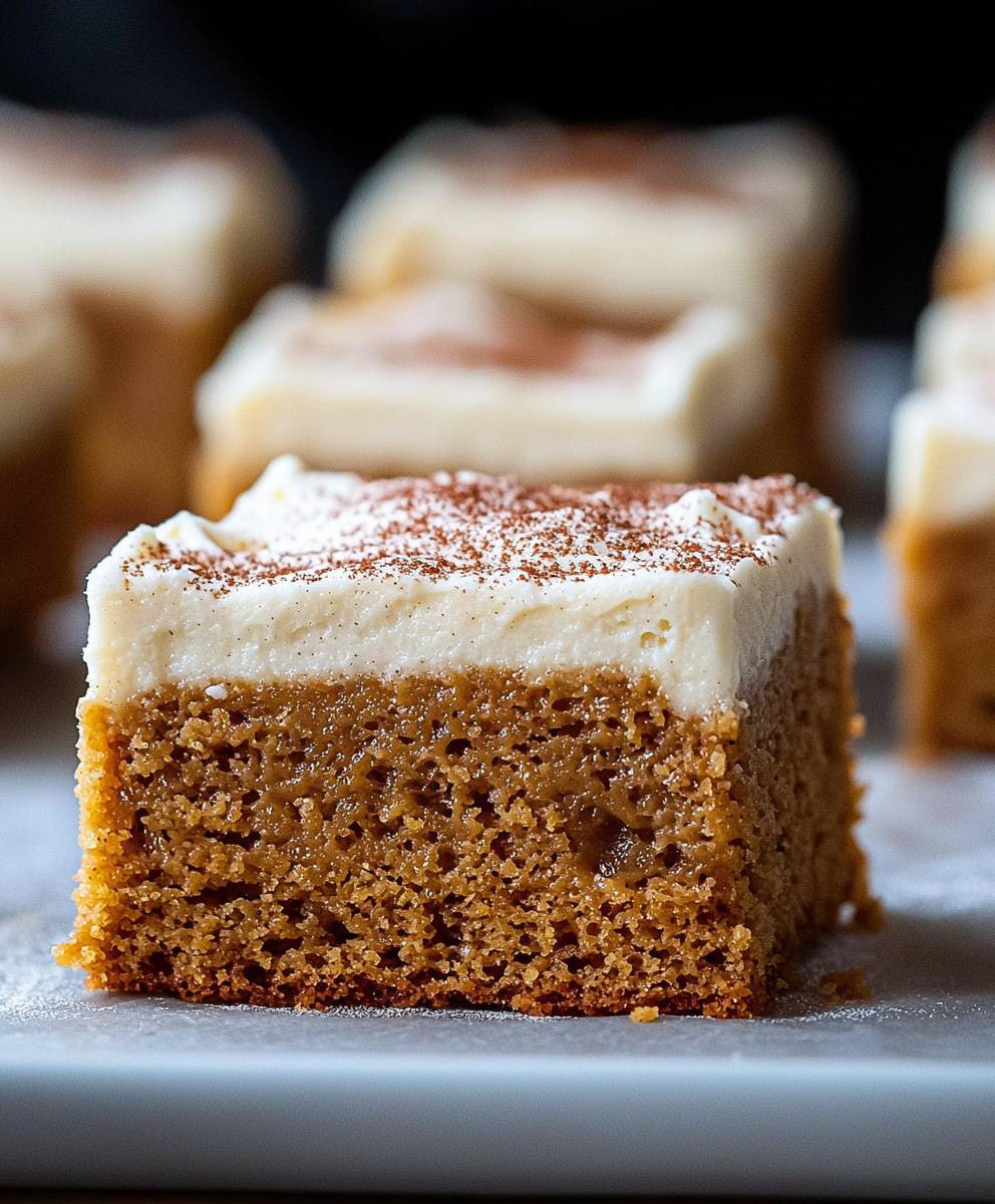 Pumpkin bars with frosting