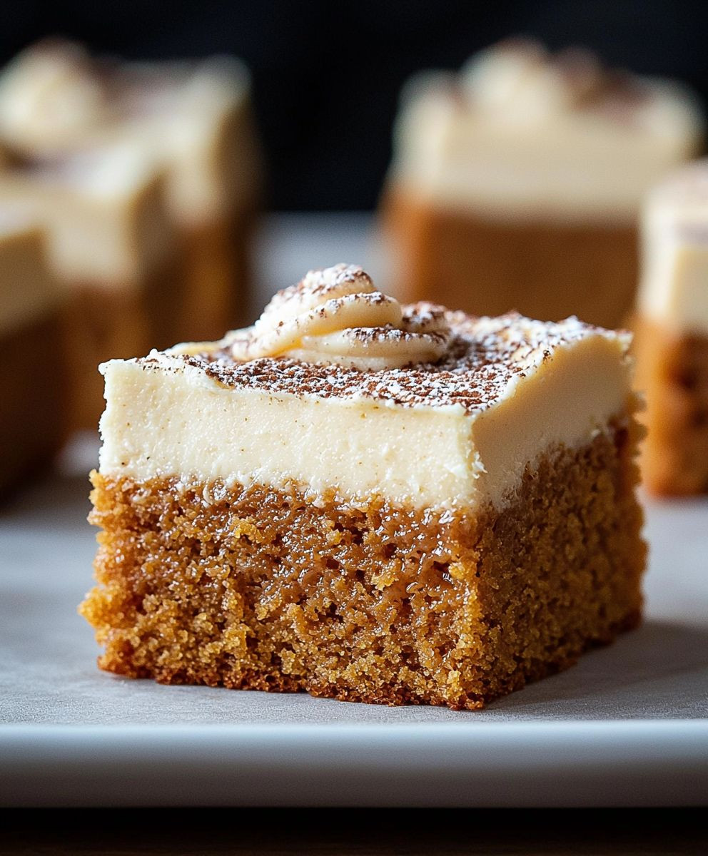 Pumpkin bars with frosting