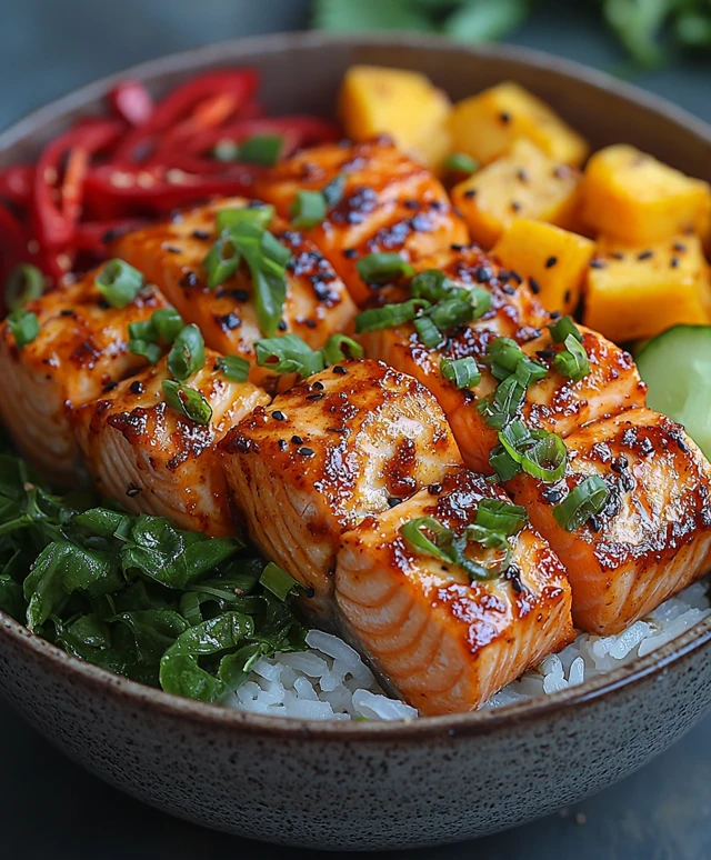 Sweet and Spicy Salmon Bowl