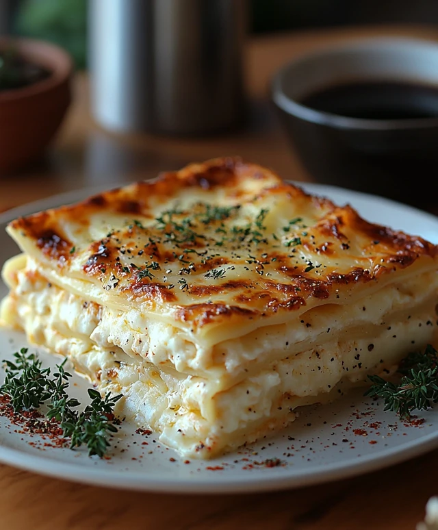 White Lasagna Dish