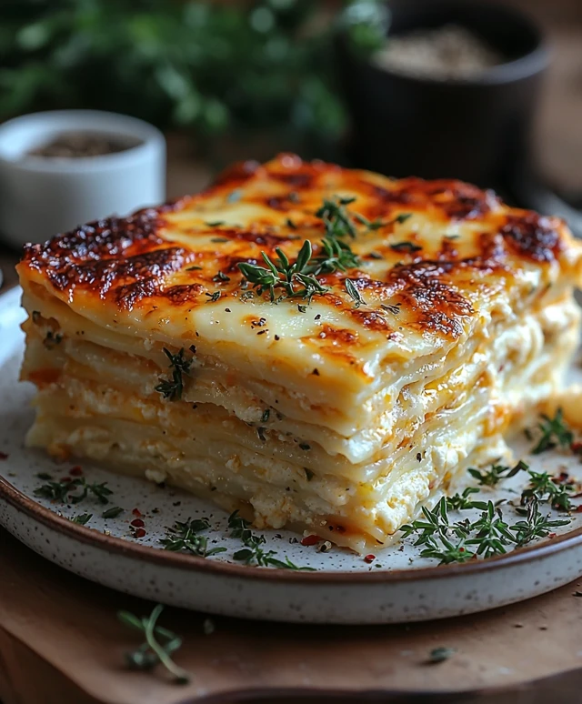 White Lasagna Dish