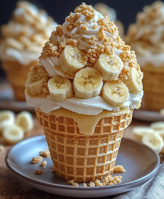 Banana Pudding Cheesecake Cones