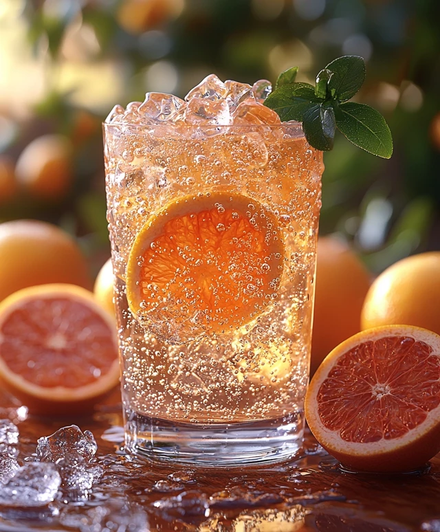 Grapefruit Soda Drink