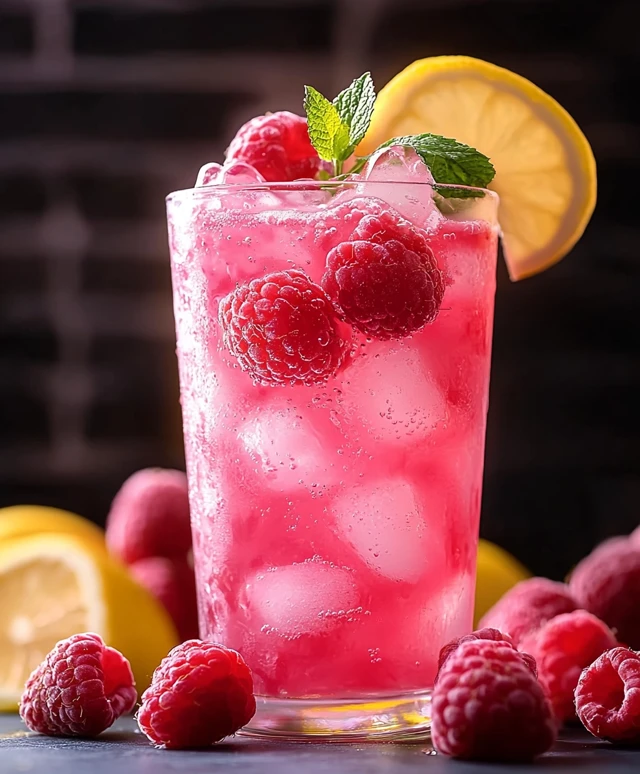 Pink Raspberry Lemonade Drink