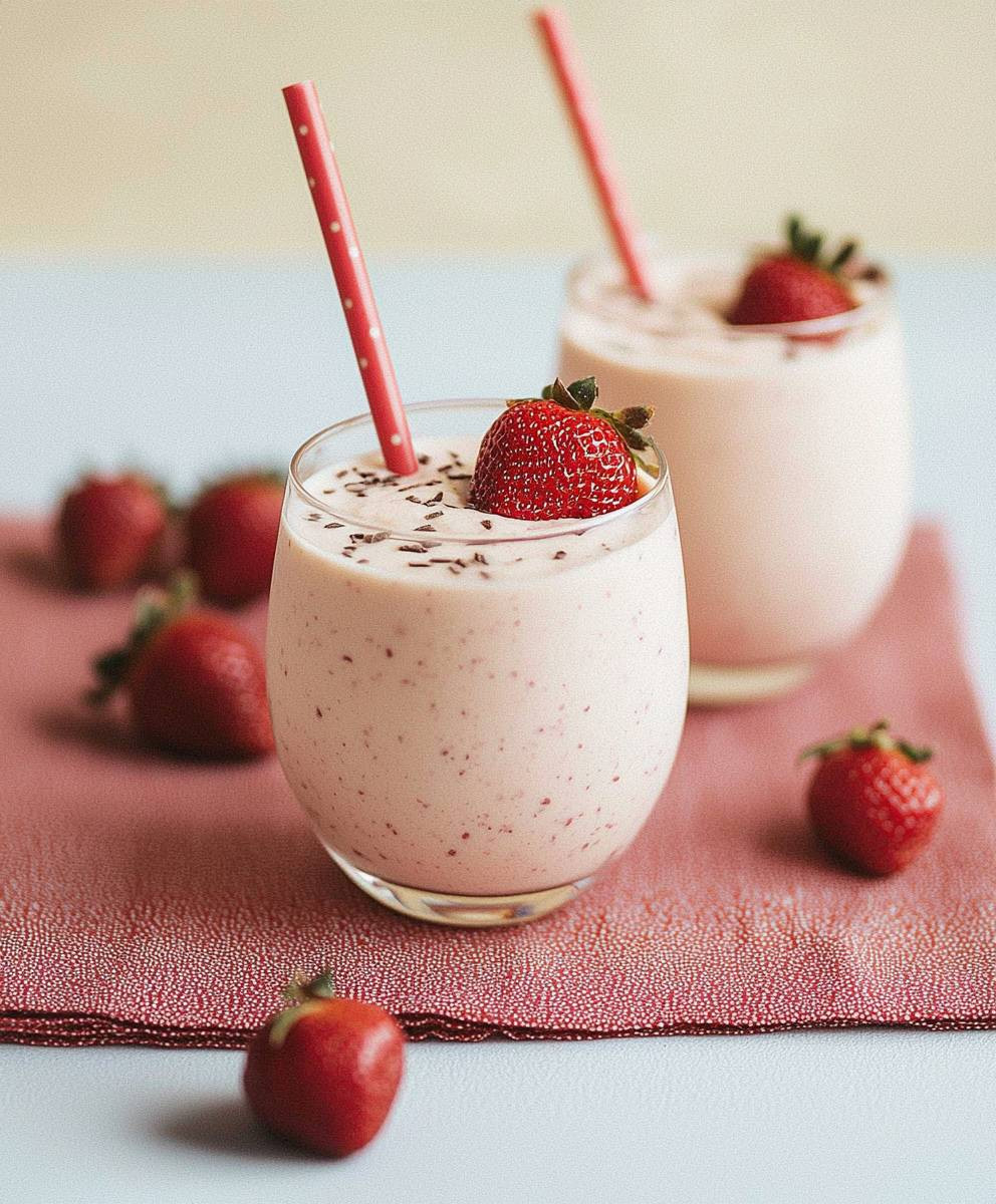White Chocolate Strawberry Smoothie