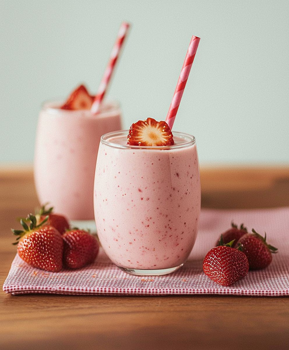 White Chocolate Strawberry Smoothie