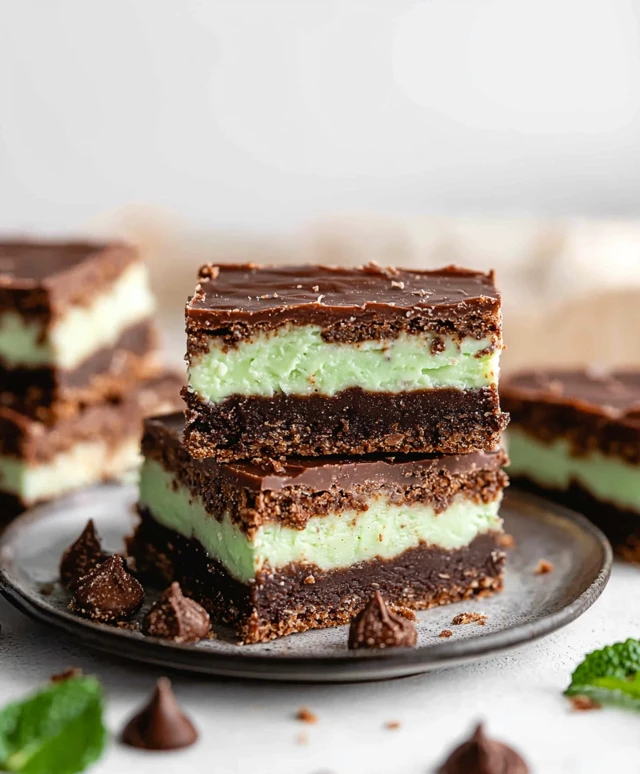 Vegan Mint Nanaimo Bars