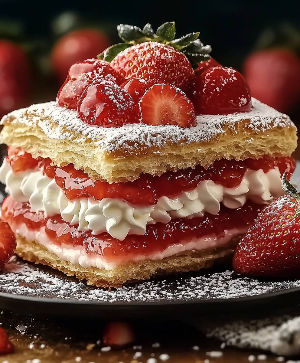Strawberry Éclair Cake