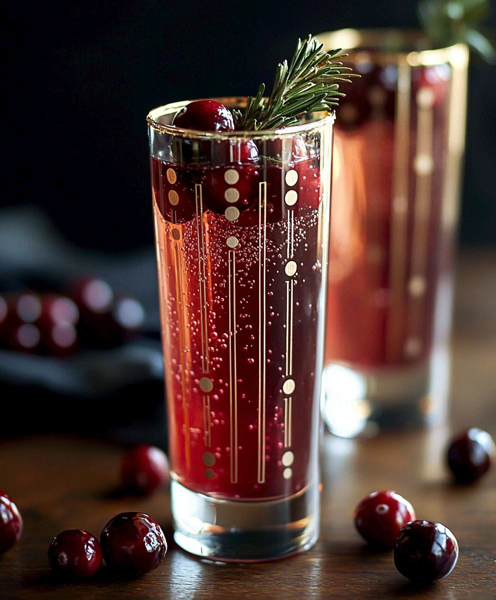 Cranberry Bellini Cocktail