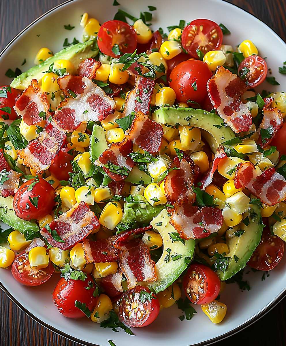 Avocado corn tomato salad