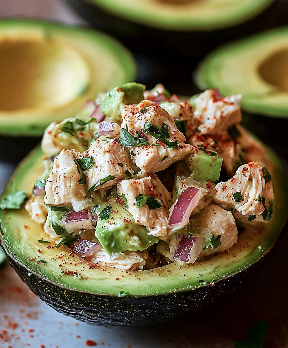 Chicken Salad Stuffed Avocado