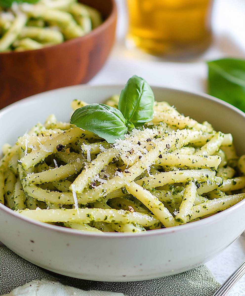 Zucchini pesto pasta