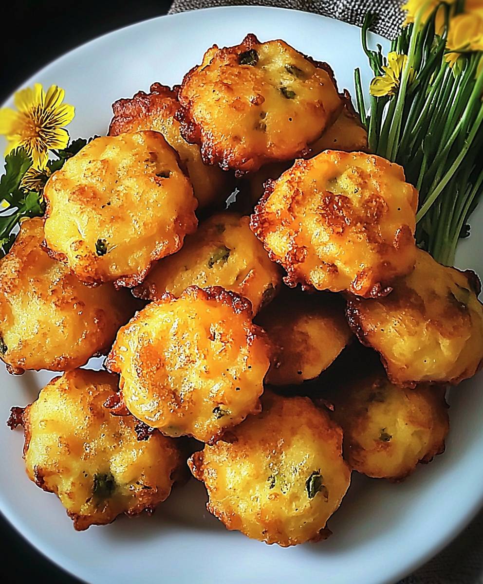 Dandelion flower fritters