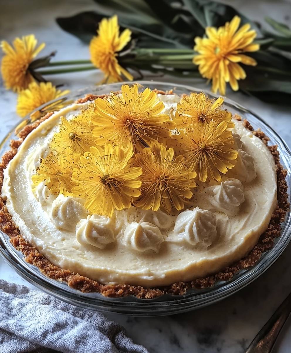 Dandelion cream pie