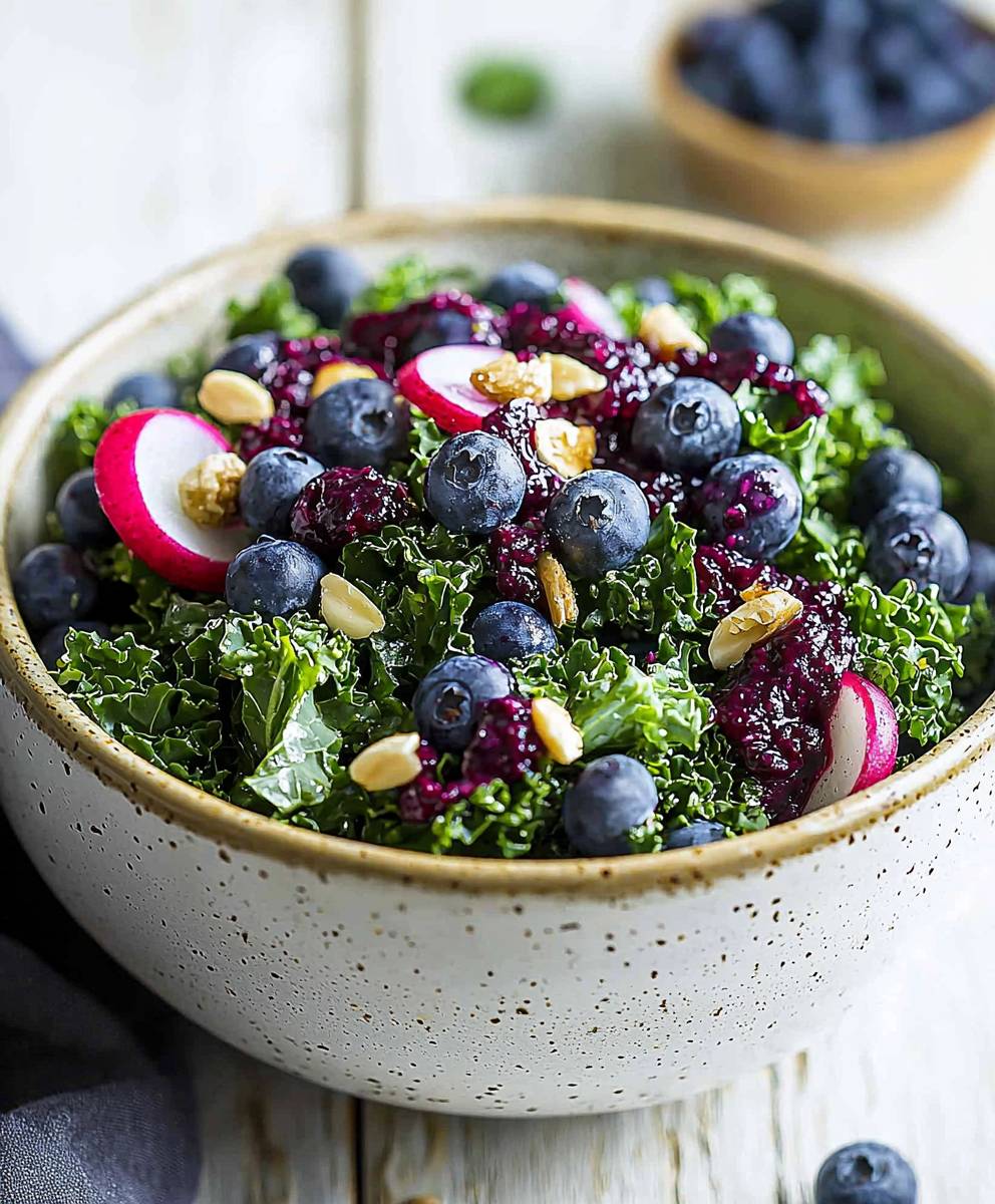Kale blueberry salad
