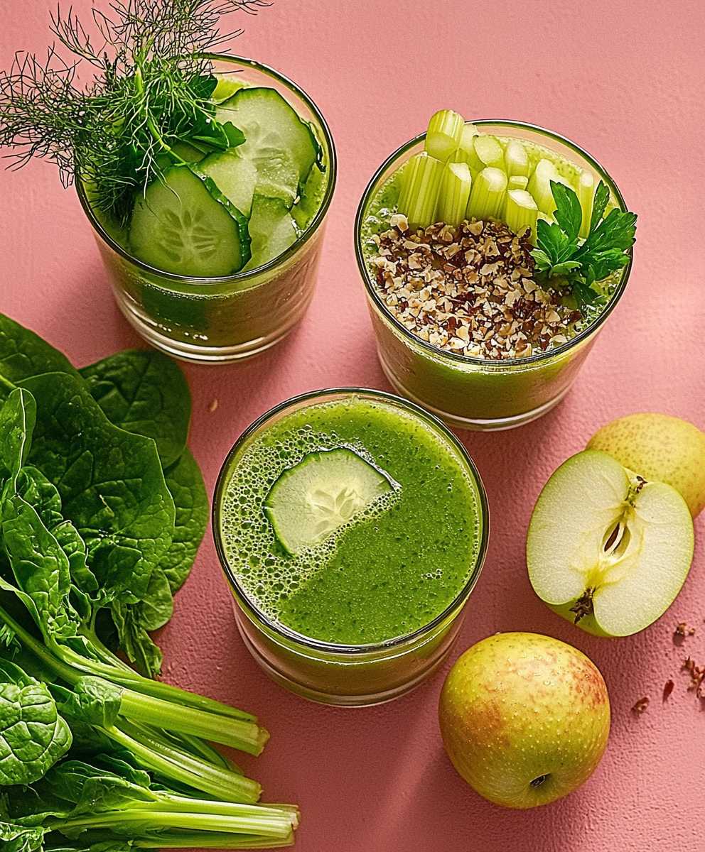Detox juice celery fennel spinach