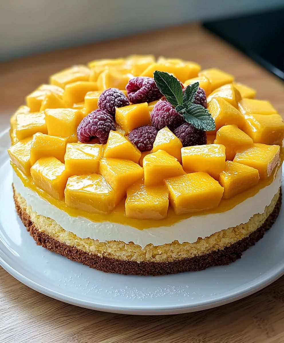 Mango cream dessert