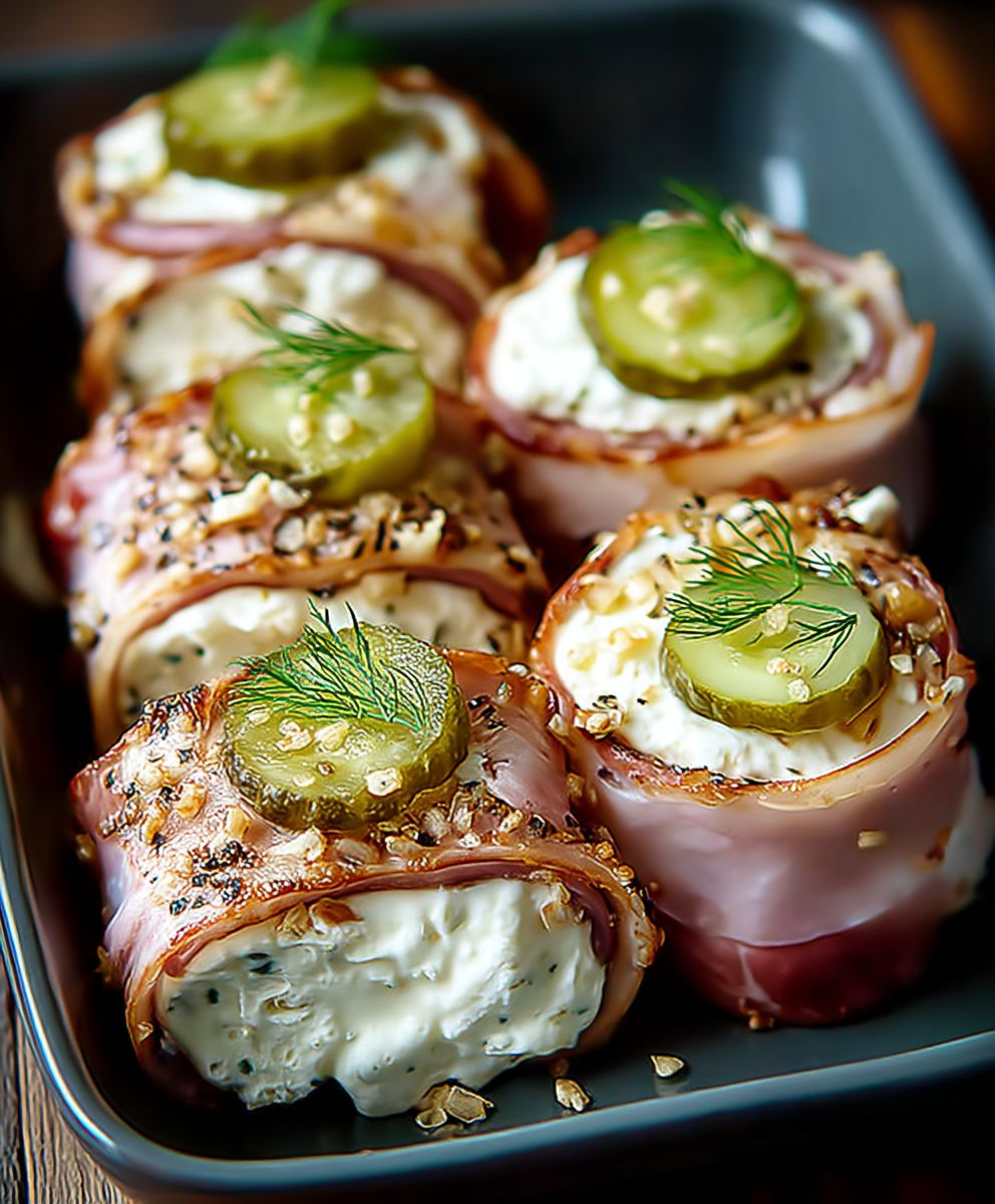Cream Cheese Pickle Roll Ups