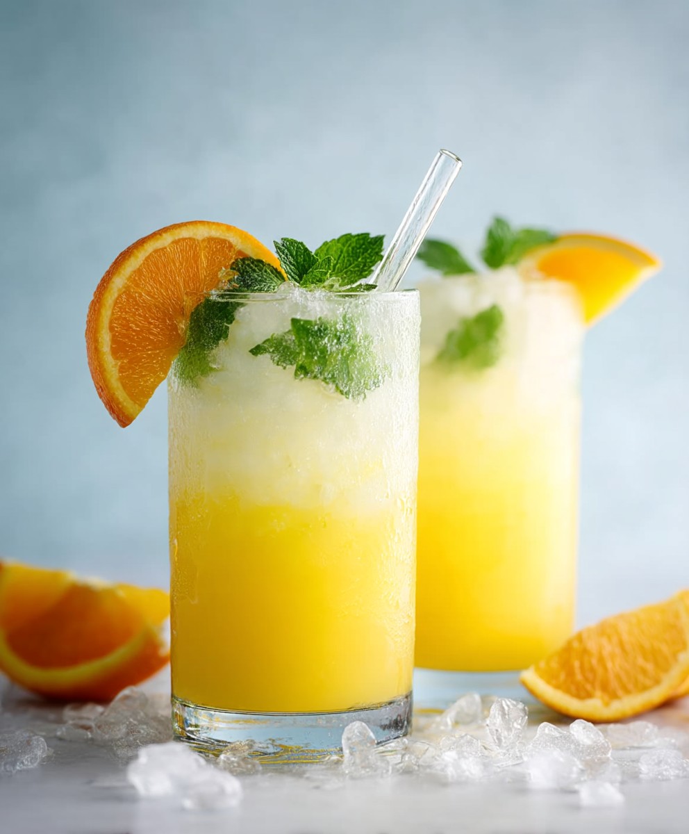 Orange coconut water drink