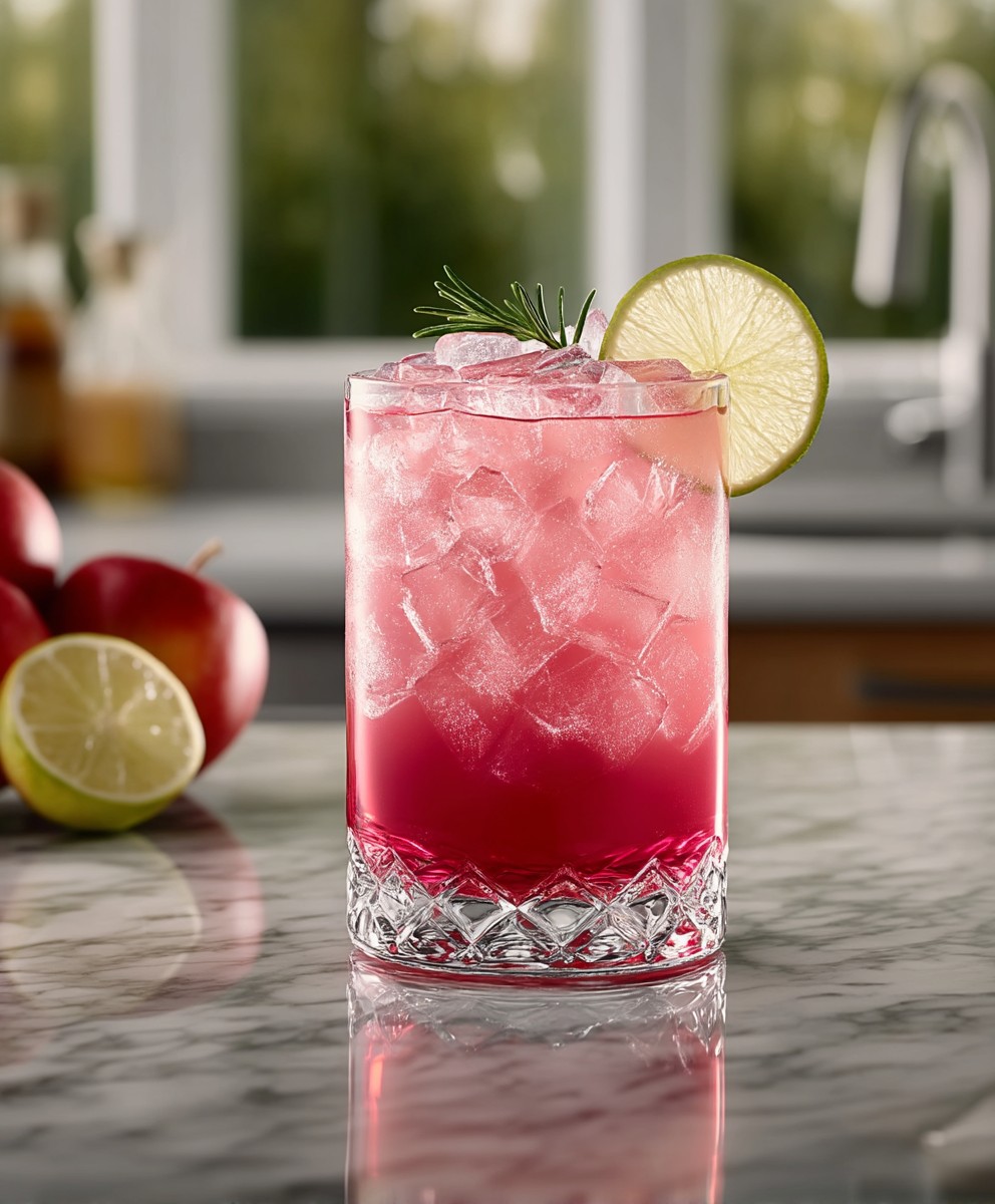 Apple rum cocktail