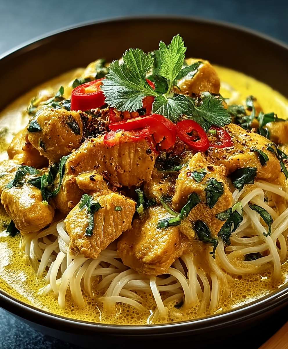 Thai turmeric chicken noodles