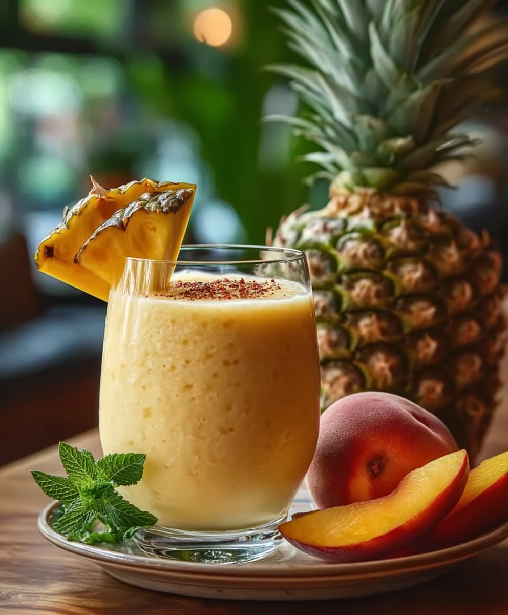 Pineapple peach smoothie