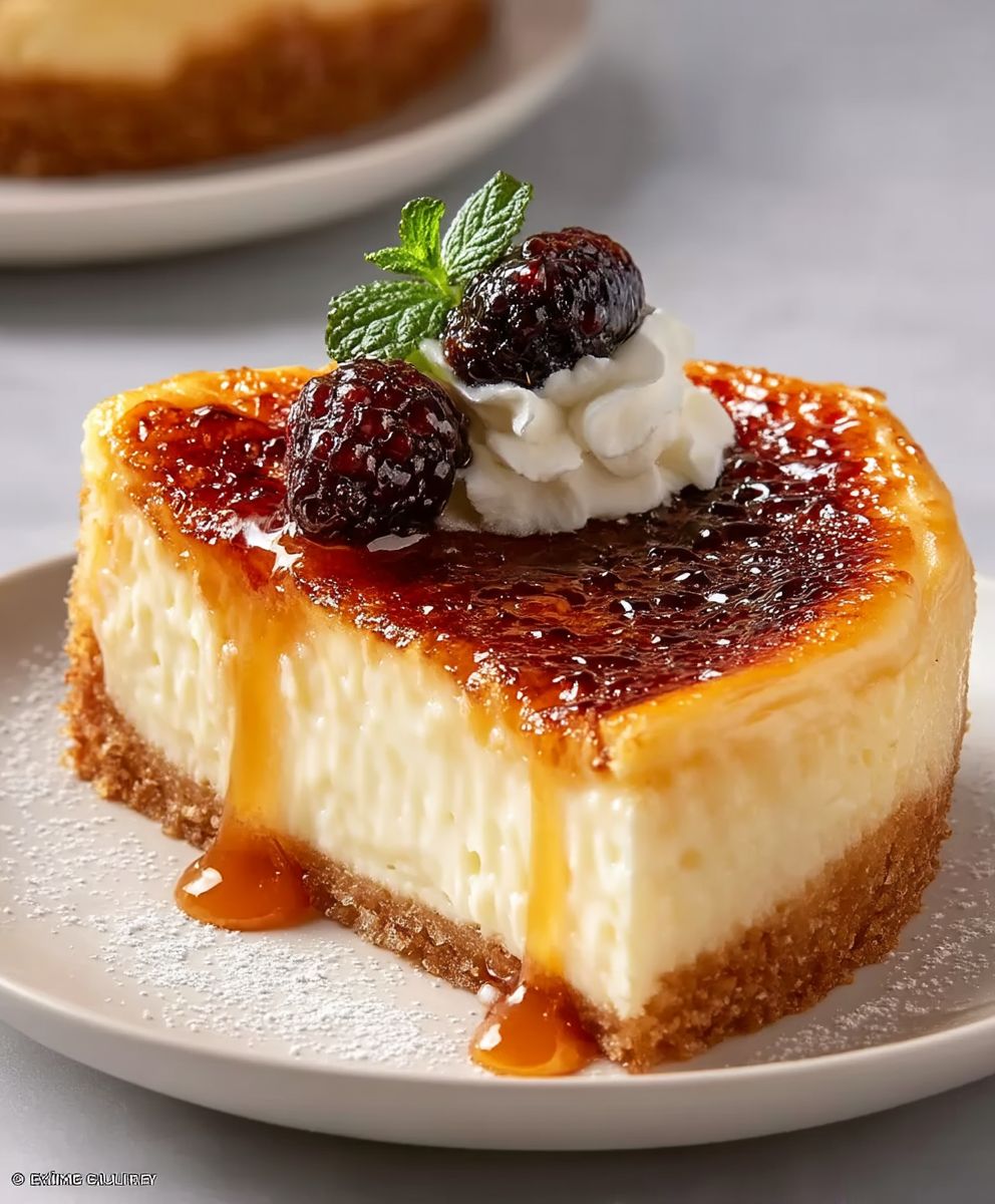 Creme brulee cheesecake