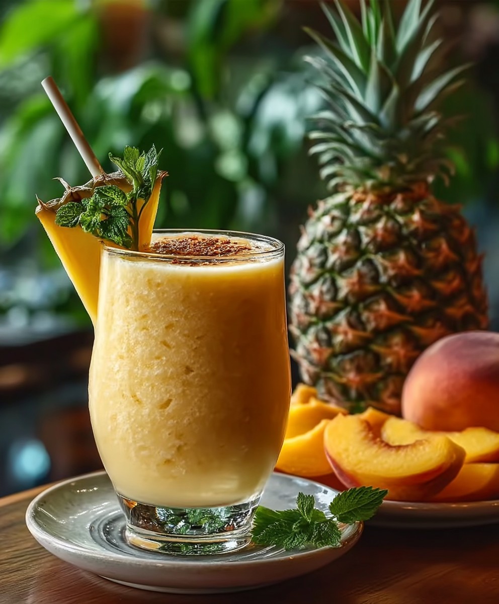 Pineapple peach smoothie