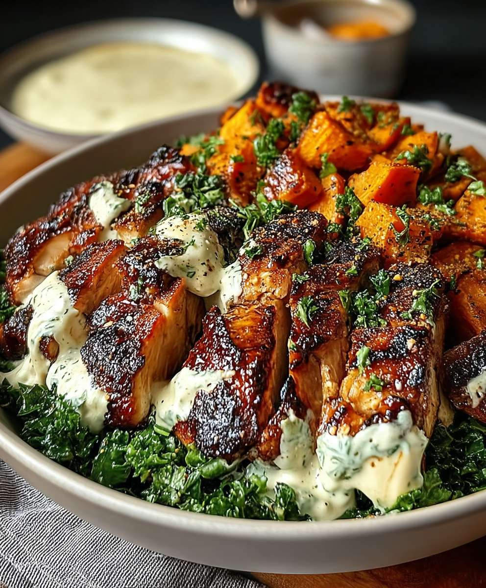 BBQ Chicken Sweet Potato Bowls