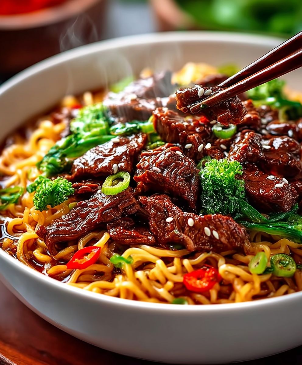 Sticky Beef Noodles