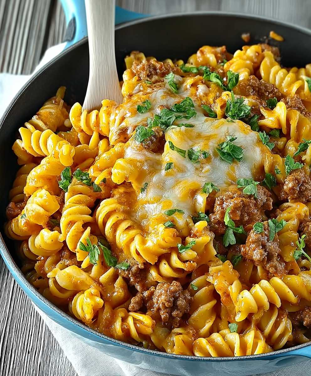 Beef cheddar ranch pasta