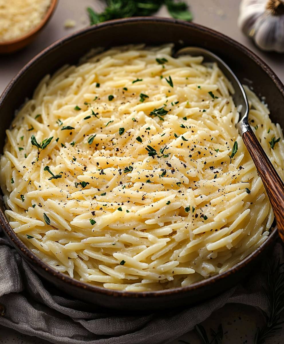 Garlic Parmesan Orzo