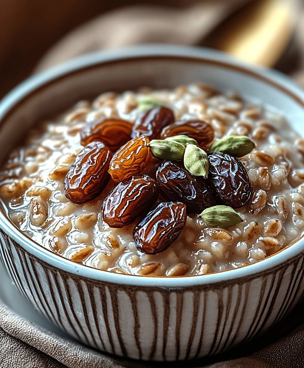 Farro breakfast pudding