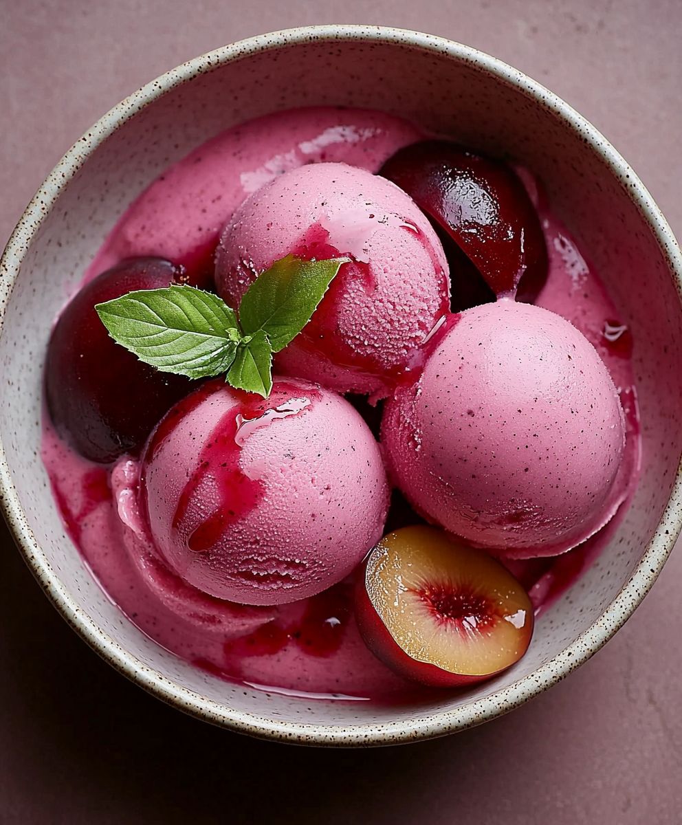 Cardamom Plum Sorbet