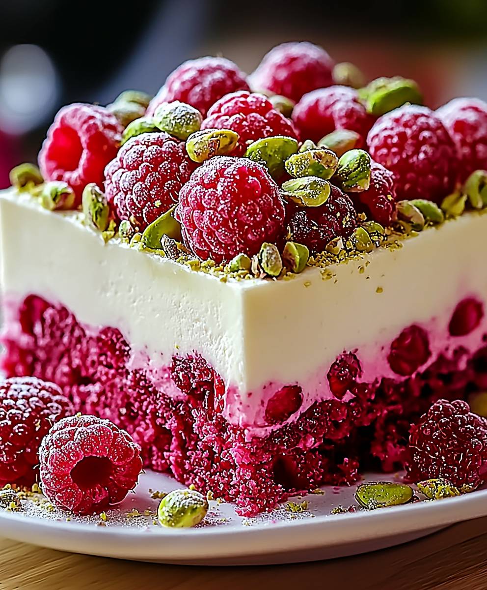 Pistachio Raspberry Dream Cake