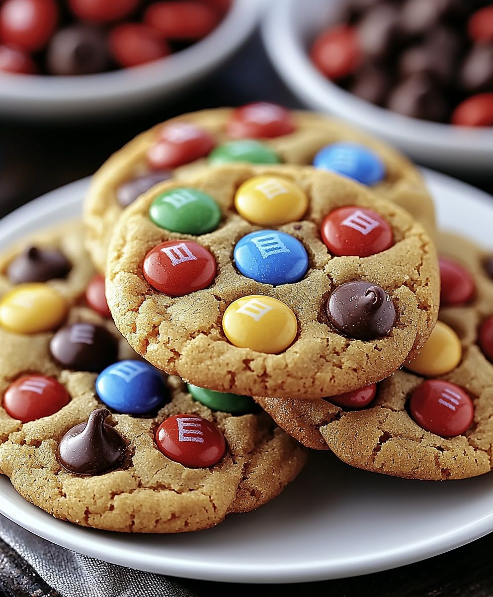 M&M chocolate chip cookies