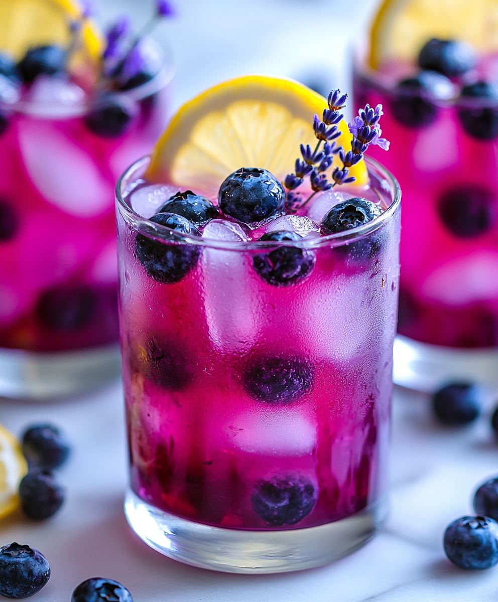 Blueberry lavender lemonade