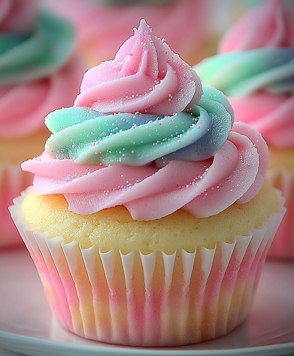Cotton Candy Cupcakes