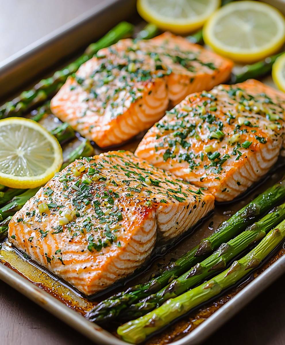 Sheet Pan Salmon Asparagus