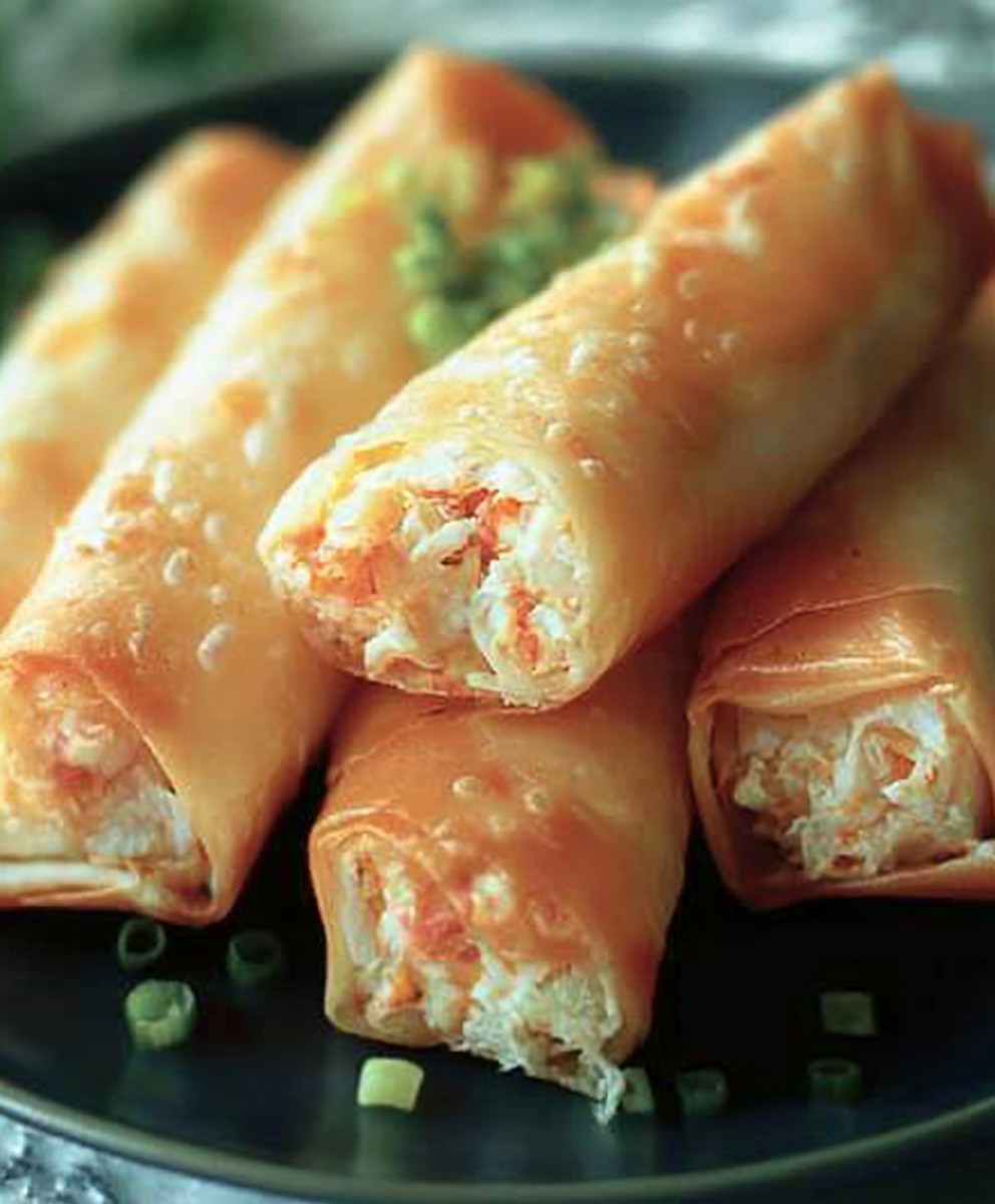 Crab Rangoon Egg Rolls