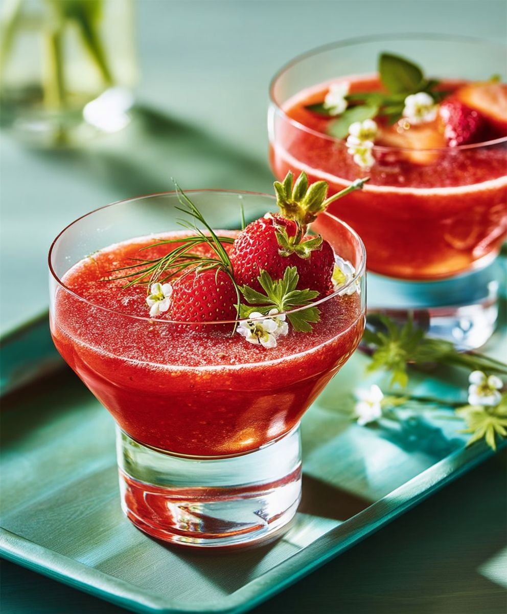 Strawberry tarragon cocktail