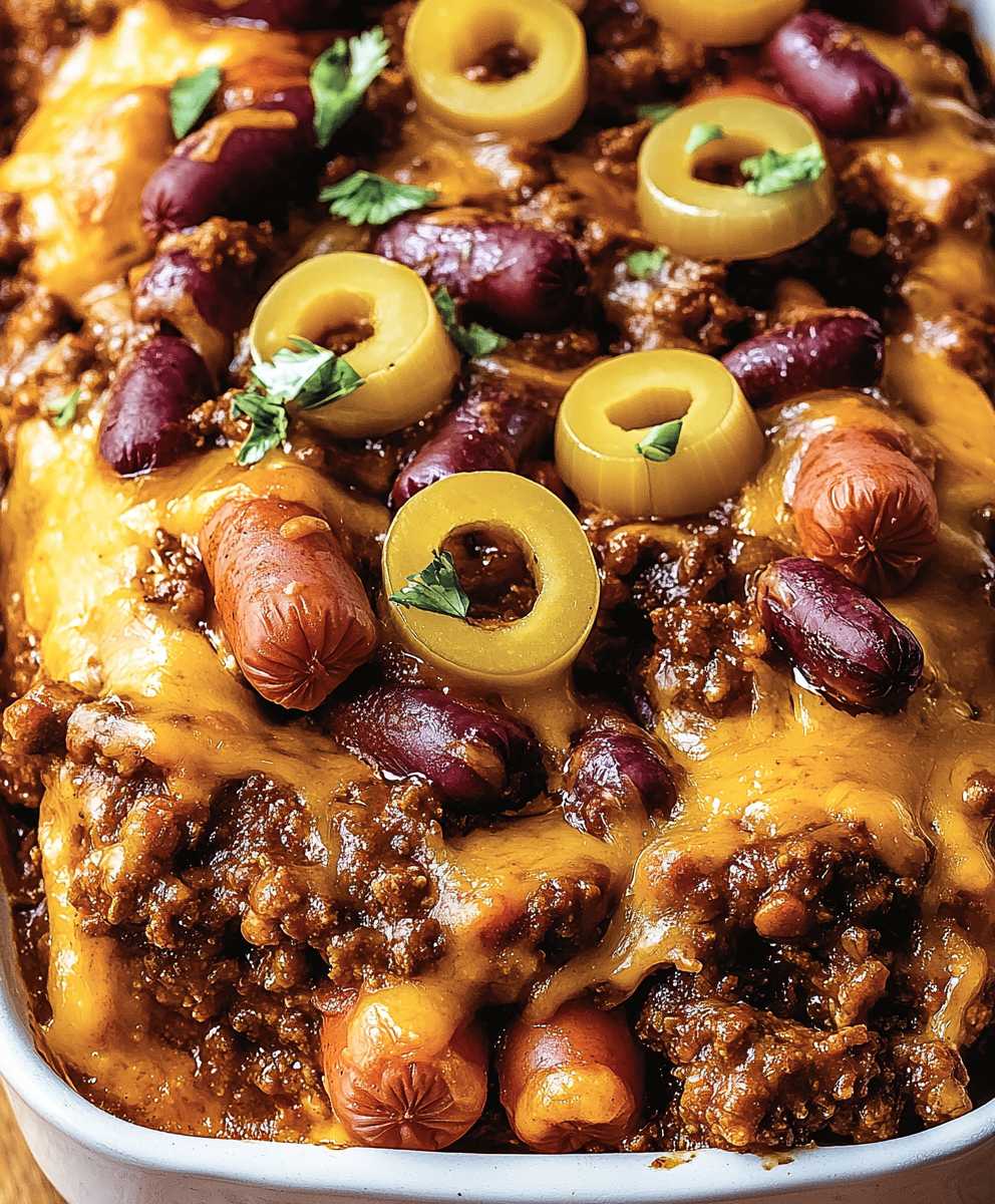 Chili Hot Dog Casserole