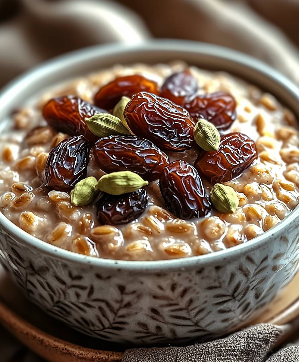 Farro breakfast pudding
