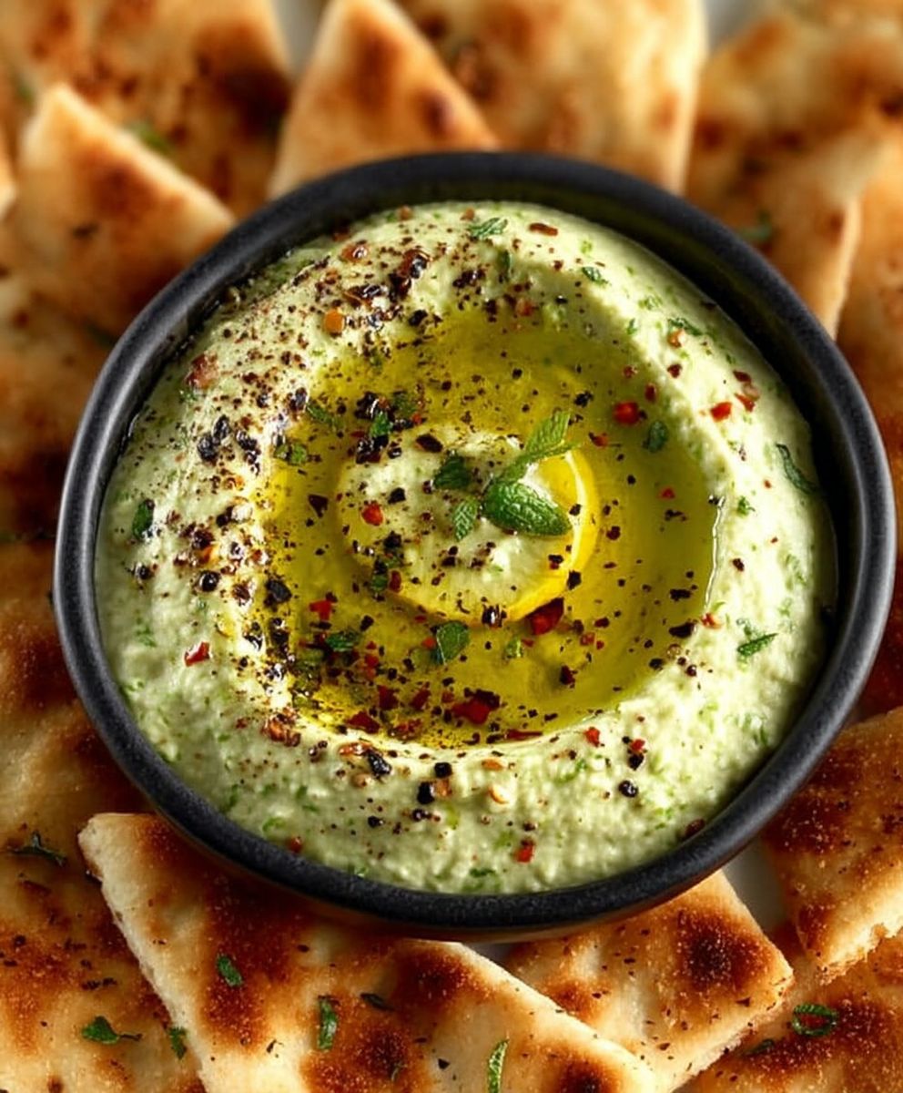 Garlic Edamame Hummus