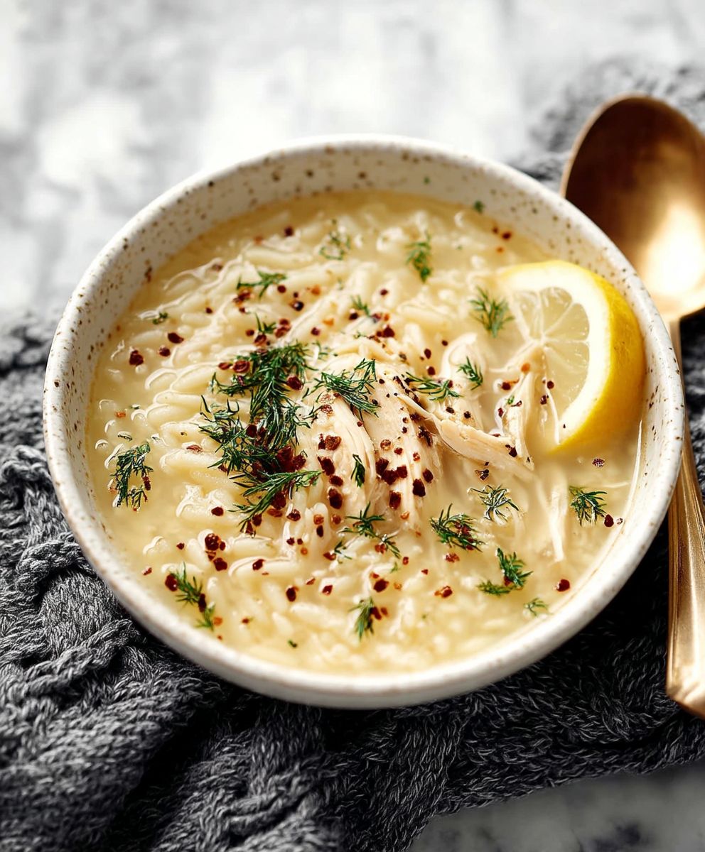Avgolemono Lemon Chicken Soup