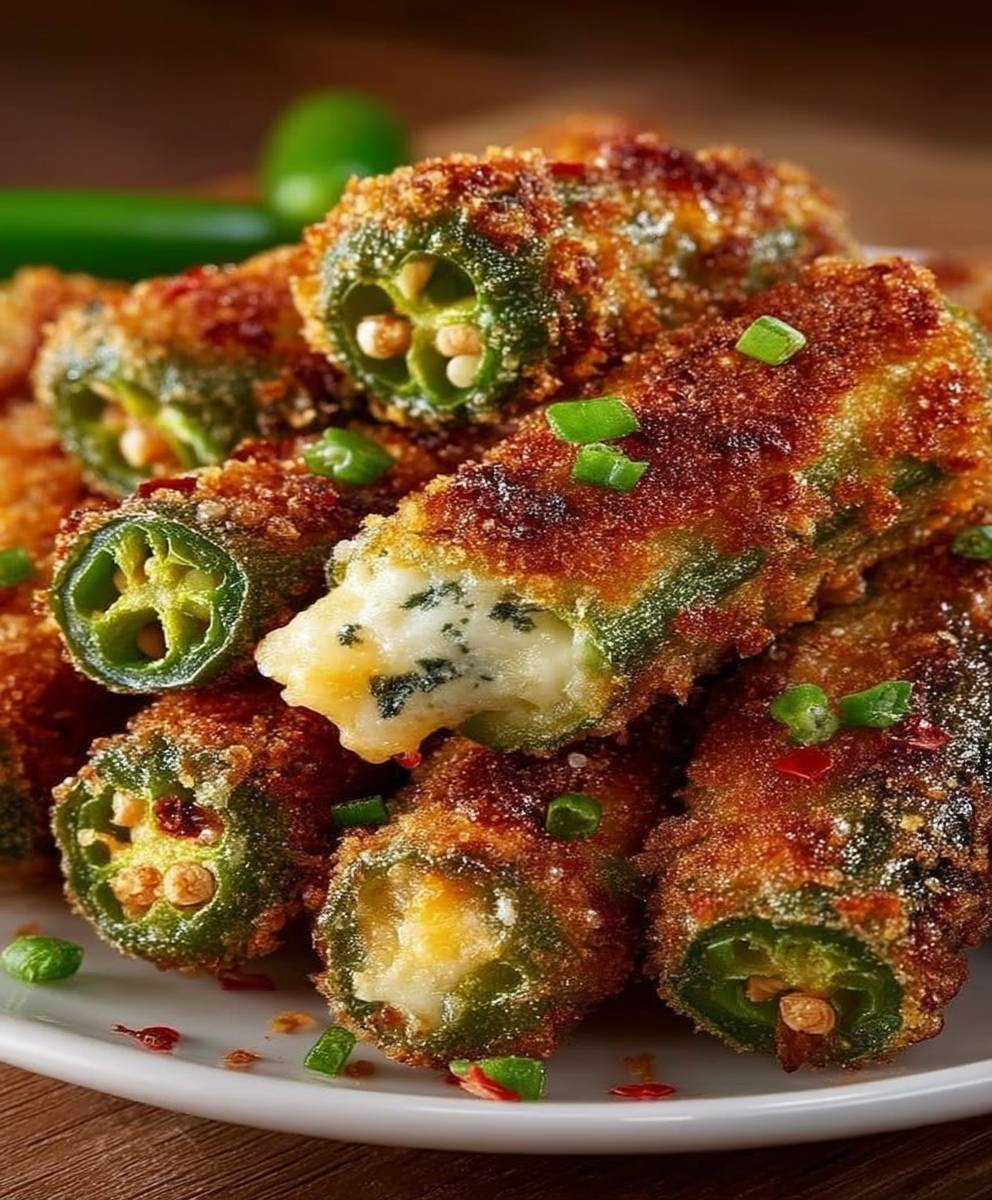 Fried Stuffed Okra