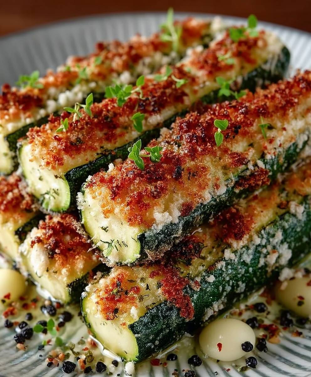 Parmesan Herb Baked Zucchini
