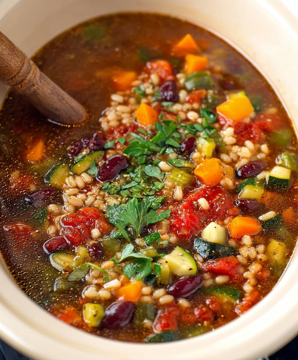 Slow Cooker Minestrone Soup
