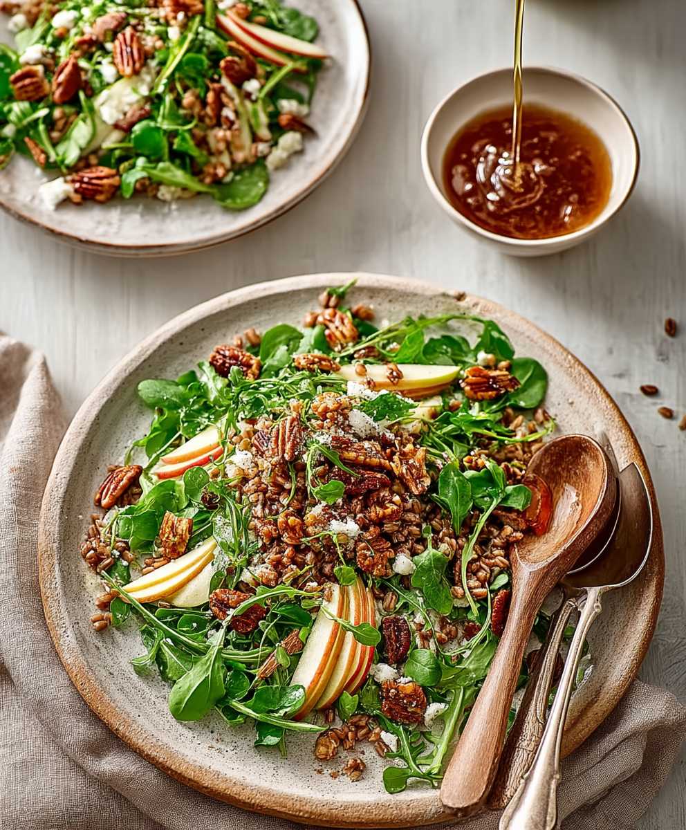 Spelt apple salad