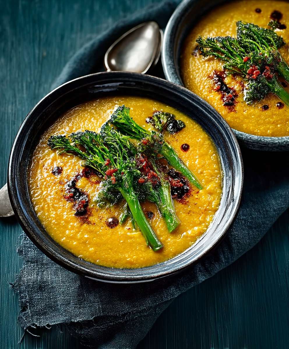 Lentil dhal broccoli tarka